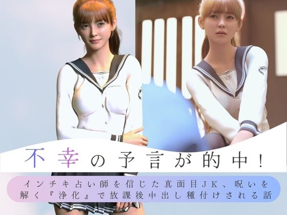 不幸の予言が的中！ インチキ占い師を信じた真面目JK、呪いを解く『浄化』で放課後中出し種付けされる話 アイキャッチ画像 【無料 | エロ漫画】
